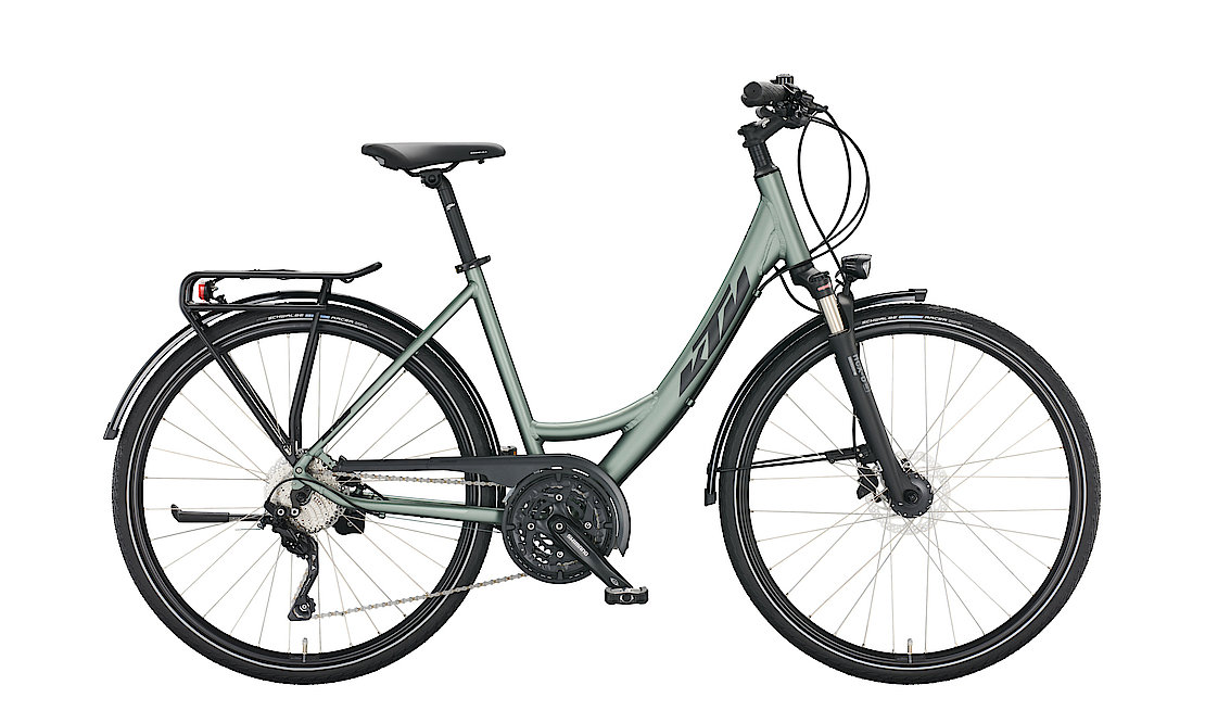 Biciclete KTM on-road / trekking LIFE CONQUEST  moss grey satin (black) 3x10 Shimano Deore